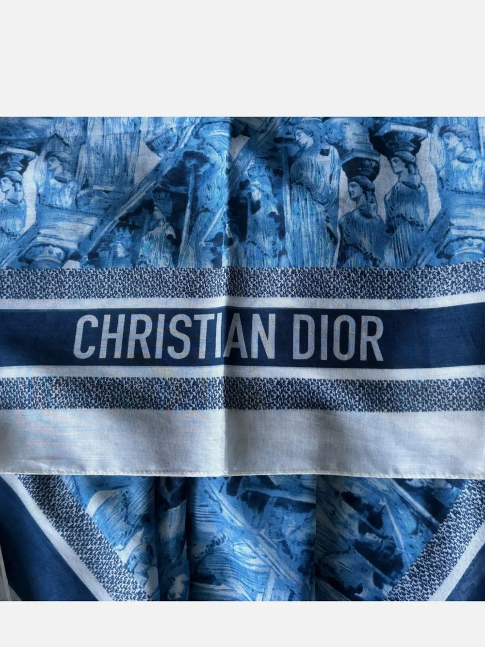 Large Christian Dior Riviera Blue Scarf Pareo